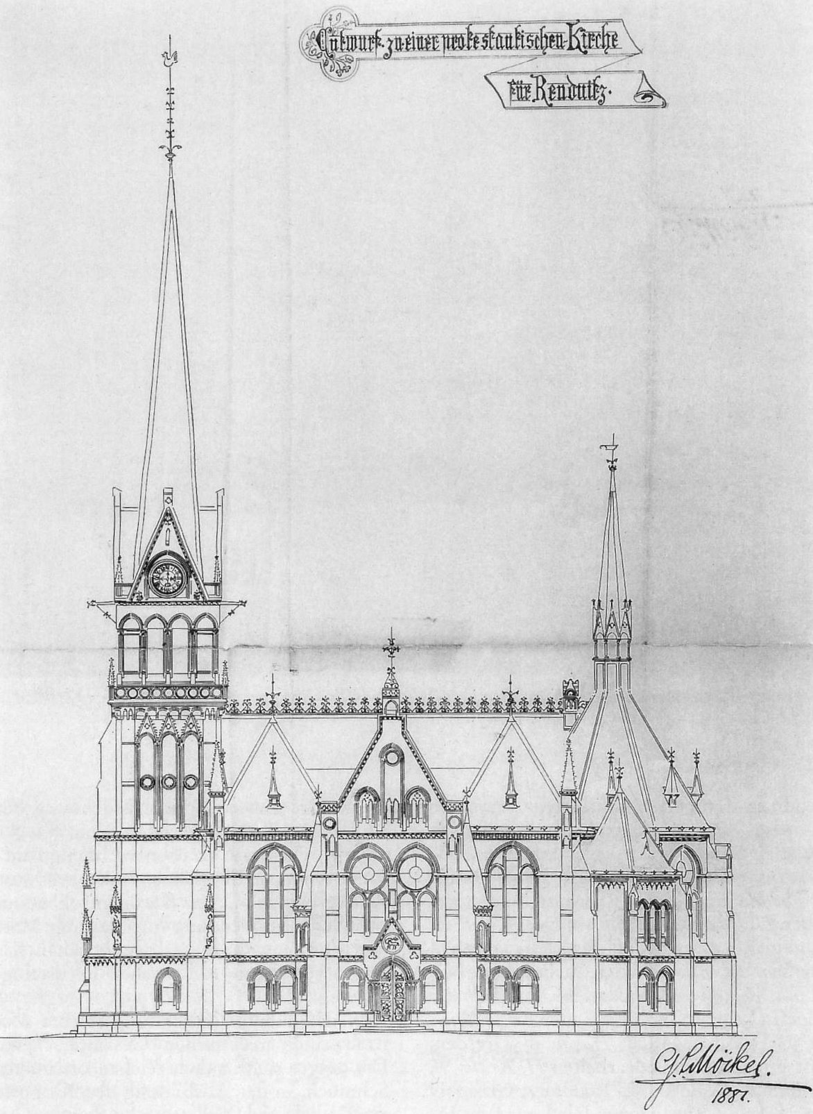 Möckels Kirchen-Entwurf von 1881